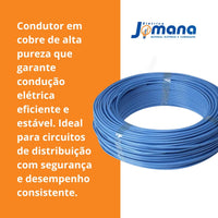 Cabo Flexível 1x2,5mm2 Azul X 100m 750V Antichama SIL