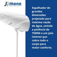 Ducha Advanced Eletrônica Branco 220V 7500W Lorenzetti
