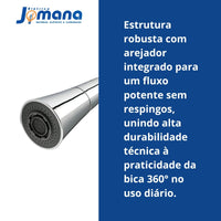 Misturador Monocomando Cozinha 2257 B277 Bica Flexível Lorenzetti