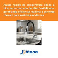 Misturador Monocomando Cozinha 2257 B277 Bica Flexível Lorenzetti