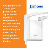 Ducha Acqua Storm Bco Ultra Lorenzetti 220v 7800w Cor Branco Branco Brilhante
