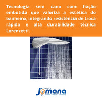 Ducha Advanced Eletrônica Branco 220V 7500W Lorenzetti