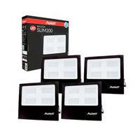 Kit 4 Refletores LED Slim 200W 6500K Branco Frio IP65 Bivolt Avant