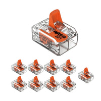 Kit 10 Conectores 221-612 Emenda 2 Fios 6mm² Wago