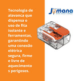 Kit 10 Conectores 221-612 Emenda 2 Fios 6mm² Wago