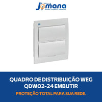 Quadro Distribuição Embutir 24 Disjuntores QDW02-24 BE WEG