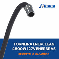 Torneira Elétrica P/ Parede 4800w Cor Preta Enerclean Preto Polido 127v 60