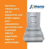 Quadro Distribuição Embutir 24 Disjuntores QDW02-24 BE WEG