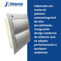 Quadro Distribuição Embutir 24 Disjuntores QDW02-24 BE WEG