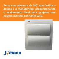 Quadro Distribuição Embutir 24 Disjuntores QDW02-24 BE WEG