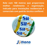 Cabo Flexível 750V Antichama Branco 4,0mm2 X 100m Sil