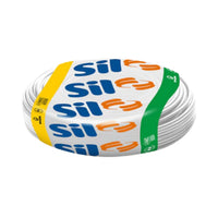 Cabo Flexível 1x6mm2 Branco Rolo 100m 750V Antichama Branco Sil