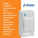 Quadro De Distribuição De Sobrepor Weg 4 Disjuntores Branco