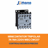 Minicontator Tripolar 7a Ca 1na Cwc07-10-30v26 Weg 12459272 220v