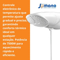 Ducha Top Jet Eletrônico 220V 7500W Lorenzetti