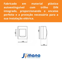 Quadro De Distribuição De Sobrepor Weg 4 Disjuntores Branco