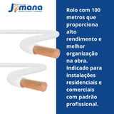 Cabo Flexível 1x6mm2 Branco Rolo 100m 750V Antichama Branco Sil