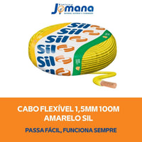 Cabo Flexível 1,5 mm 100m Amarelo Sil
