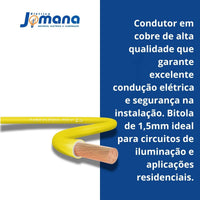 Cabo Flexível 1,5 mm 100m Amarelo Sil