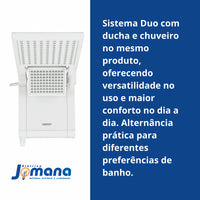 Chuveiro Elétrico De Parede Lorenzetti Acqua Ultra Duo 7,8kw Cor Branco 220v 7.8 Kw