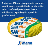 Cabo Flexível 1,5 mm 100m Amarelo Sil