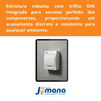 Quadro De Distribuição De Sobrepor Weg 6 Disjuntores Branco