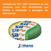 Cabo Flexível 4mm Fios 100m Verde 750V Antichama Sil