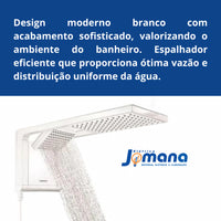 Chuveiro Elétrico De Parede Lorenzetti Acqua Ultra Duo 7,8kw Cor Branco 220v 7.8 Kw