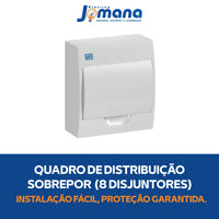 Quadro de Distribuição Embutir 08 Módulos QDW02-8-BE Branco WEG