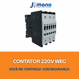 Contator Tripolar WEG CWM50 50A 220V 1NA+1NF – Alta Performance – CWM50-11-30V26
