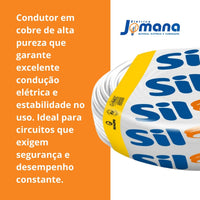 Cabo Flexível 2,5mm² Branco 100 Metros 750V Antichama SIL