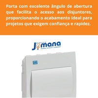 Quadro de Distribuição Embutir 08 Módulos QDW02-8-BE Branco WEG