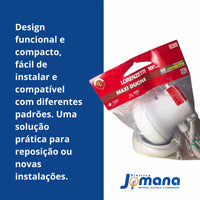 Chuveiro Elétrico Branco Maxi Ducha 4600W 220V Lorenzetti