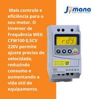 Inversor De Frequência Weg Cfw100b02p6s220g2 220v