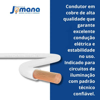 Cabo Flexível 1,5 mm Branco 100 Metros De Comprimento Sil Fios Flexível 750v 70°