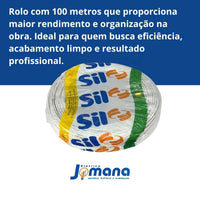 Cabo Flexível 1,5 mm Branco 100 Metros De Comprimento Sil Fios Flexível 750v 70°