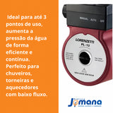 Pressurizador De Água Pl12 Até 3 Pontos De Uso - Lorenzetti 127v