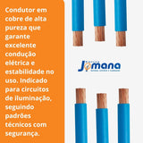Cabo Flexível Unipolar Sil Fios 1,5mm 2 Azul 100m 750v Cobre Azul