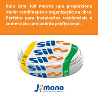 Cabo Flexível 2,5mm² Branco 100 Metros 750V Antichama SIL