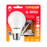 Lâmpada LED Bulbo 9W E27 6500K Bivolt Branco-frio SuperLED Ouro Ourolux
