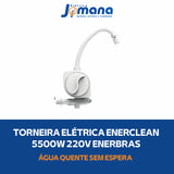 Torneira Elétrica Enerclean Branca Parede 5500W 220V Enerbras