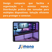 Filtro De Linha Protetor De Surto Dps Iclamper Energ 5 Tom Preto 127/220v