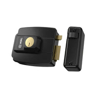 Fechadura Elétrica Compacta de Sobrepor Preta Original 12V HDL