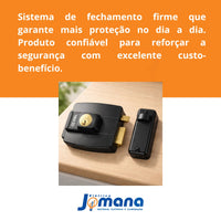Fechadura Elétrica Compacta de Sobrepor Preta Original 12V HDL