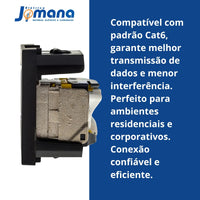 Módulo Tomada Rj45 Cat6 1 Posto Autodecapável Pial Plus+