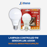 Lâmpada LED Bulbo 9W E27 6500K Bivolt Branco-frio SuperLED Ouro Ourolux