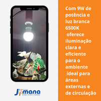 Lâmpada LED Bulbo 9W E27 6500K Bivolt Branco-frio SuperLED Ouro Ourolux
