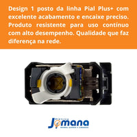 Módulo Tomada Rj45 Cat6 1 Posto Autodecapável Pial Plus+