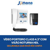 Vídeo Porteiro HDL Class 4.3 Branco com Visão Noturna Bivolt