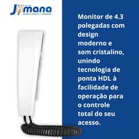 Vídeo Porteiro HDL Class 4.3 Branco com Visão Noturna Bivolt